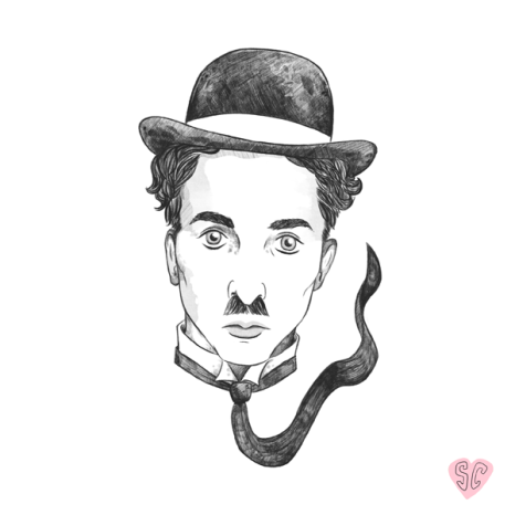 Charlie Chaplin Swale Film Soc illustration sarah cochrane